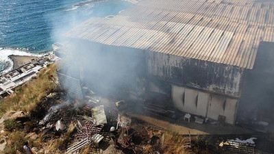 Bodrum'da işçilerin kaldığı konteynerde yangın