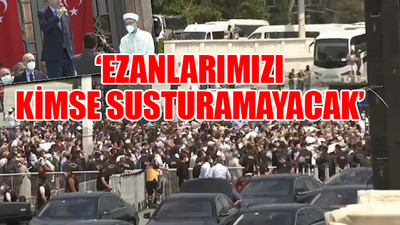 Erdoğan'dan Taksim'de lebalep cami açılışı