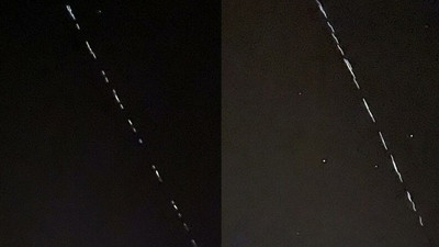 Gökyüzünde sıralı ışık merak uyandırdı