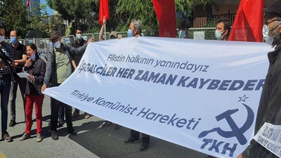 Komünistlerden İsrail Başkonsolosluğu önünde protesto