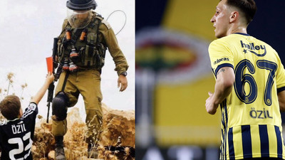Mesut Özil'den İsrail askerine kırmızı kart