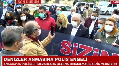 Üç fidan anmasına polis engeli