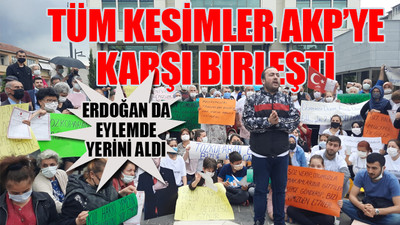 AKP'li belediye önünde oturma eylemi