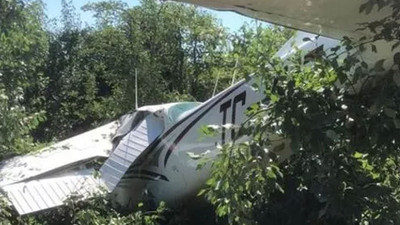 Bursa'da eğitim uçağı meyve bahçesine zorunlu iniş yaptı