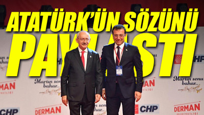 İmamoğlu, Kılıçdaroğlu'nun sözünü alıntıladı