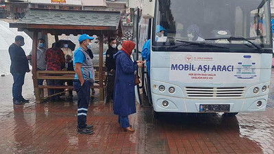 Mobil aşı üniteleri kuruldu