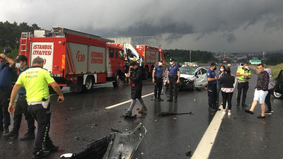 Kuzey Marmara Otoyolu'nda zincirleme kaza
