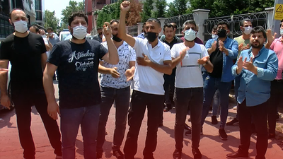 SAS Holding önünde eylem