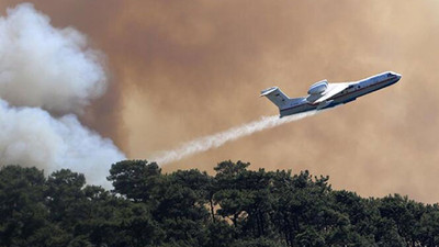 Ukrayna'nın gönderdiği uçaklar yangın söndürme çalışmalarına katıldı