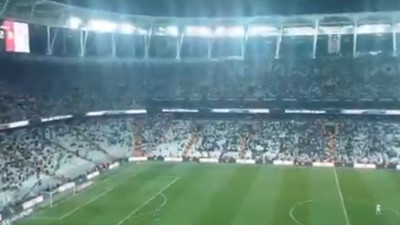 Beşiktaş maçında 'Mülteci istemiyoruz' sloganı
