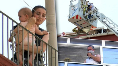 İstanbul'da yangında can pazarı: Bebeğiyle kurtarılmayı böyle bekledi
