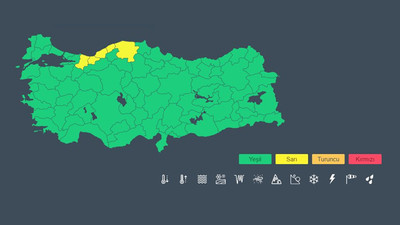 Meteoroloji'den Batı Karadeniz için sarı uyarı