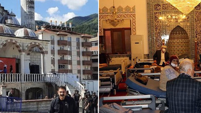 Sel mağdurlarına hizmet veren cami, Erdoğan'ın namaz kılması için boşaltıldı