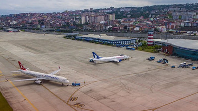 Trabzon Havalimanı uçuşlar iptal edildi