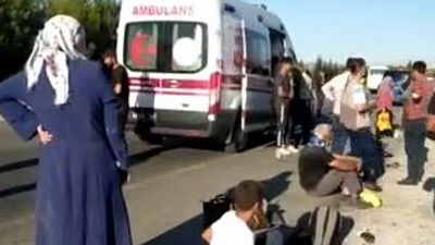 Uşak'ta yolcu otobüsü devrildi: 30 yaralı