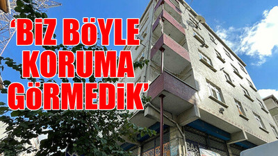 'Yıkıldı yıkılacak' denilen 50 yıllık binada tepki çeken önlem