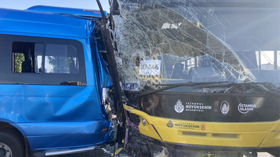 Ataşehir'de İETT otobüsü ile minibüs çarpıştı 