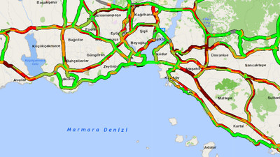 İstanbul'da trafik yoğunluğu