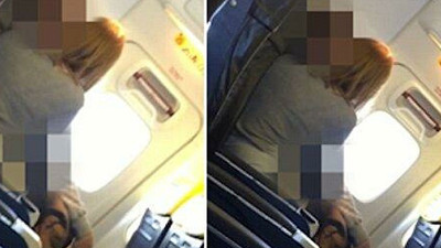 Uçakta cinsel ilişkiye giren kişileri kayda alıp Twitter'da paylaştı