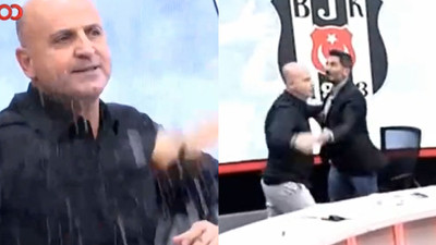 Canlı yayında büyük kavga... Üzerine yürüdü