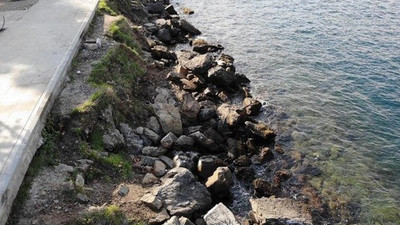 Beykoz’da deniz çekildi