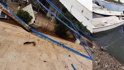 Korku dolu anlar: Hortum çatıları uçurdu, tekneleri batırdı