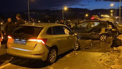 Samsun'da feci kaza... 14 araç birbirine girdi