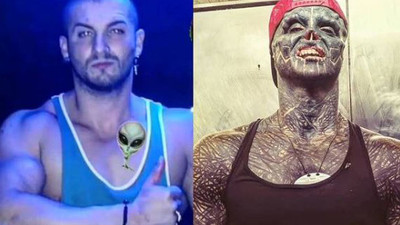 Uzaylıya benzemek için yapmadığını bırakmadı: Parmaklarını da kestirdi