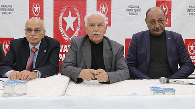 Vatan Partisi Genel Başkanı Perinçek'e Doğu Türkistan protestosu