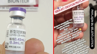 Çince yazılı Biontech aşıları kafa karıştırdı... Sosyal medya ayağa kalktı
