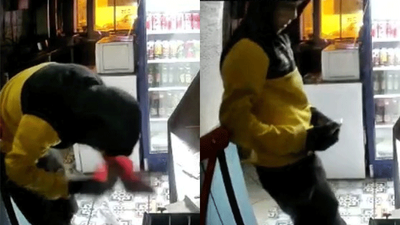 Girdiği dükkanda Türk bayrağını öptü, sonra hırsızlık yaptı