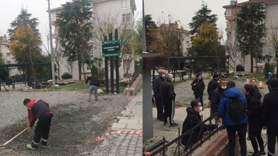 Parkı taksi durağına çevirmek isteyen AKP'li belediyeye vatandaşlardan tepki