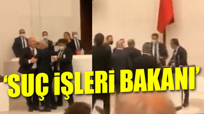 TBMM'de gergin anlar... Süleyman Soylu, Özgür Özel'in üstüne yürüdü 