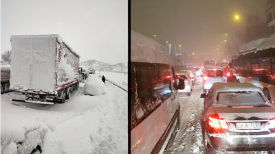 Gaziantep'te kar çilesi! Saatlerce yolda kaldılar
