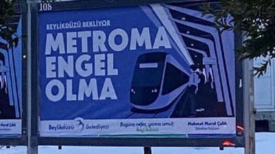 İstanbul'da metro engellemesine afişli isyan