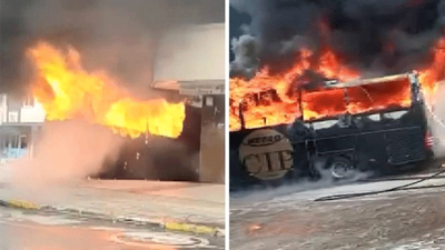 Yine Metro Turizm: Yolcu otobüsü alev alev yandı