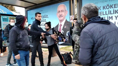 Otobüs durağında taciz kavgası: Tekmeyle tepki gösterdi