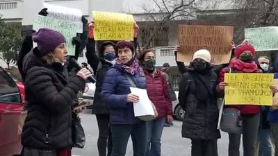 Üsküdar'da 'Cemaat yurdu' protestosu 