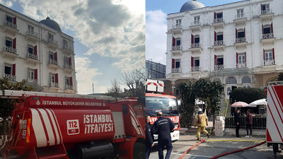 Büyükada'da tarihi otelde yangın 
