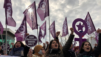 İstanbul'da Kadınlar Günü kutlaması: Şiddete hayır