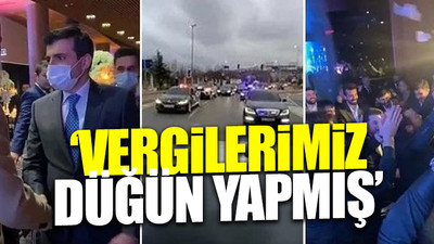 Selçuk Bayraktar'ın katıldığı düğünde çakarlı araç şov!