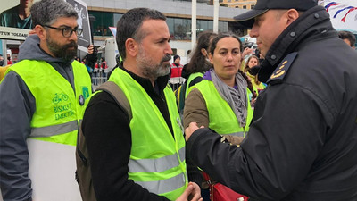 Cumhurbaşkanlığı Bisiklet Turu'nda Umut Gündüz eylemi: Polis müdahale etti
