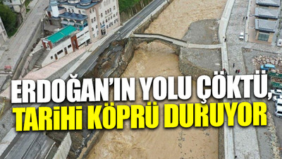 Erdoğan açılışını yapmıştı... Dereli’nin yeni yolu 3 ayda çöktü