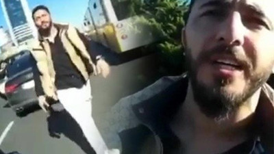 Mecidiyeköy'de kadın motosiklet sürücüsüne çirkin saldırı