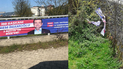 Önce Rize şimdi Trabzon: İmamoğlu'nun afişleri toplandı