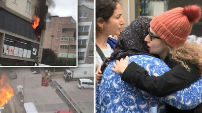Dehşet dolu anlar: Markette çıkan yangın apartmana sıçradı