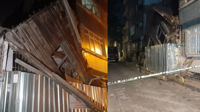 İstanbul'da 2 katlı bina çöktü