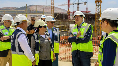 Kazakistan Enerji Bakanı Akçulakov, Akkuyu Nükleer Santrali inşaatını ziyaret etti