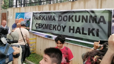 AKP çocuk parkını yıkıyor; yurttaş direniyor