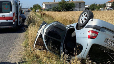 Arı paniği kazaya sebep oldu: 3 yaralı
